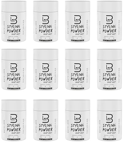 L3 Level 3 Travel Styling Powder - Small 0.18 oz for Travel - Natural Look Mens Powder - Sample Styling Powder (12, White)