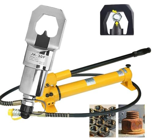 Hydraulischer Mutternsprenger (geteilter Typ) + Handpumpe,10/14/20 Tonnen Mutterntrenner,Mutternentfernungswerkzeuge, zum Entfernen von Rostschraubenmuttern,Schneidbereich:M8-M24/M8-M27/ M10-M30,30F