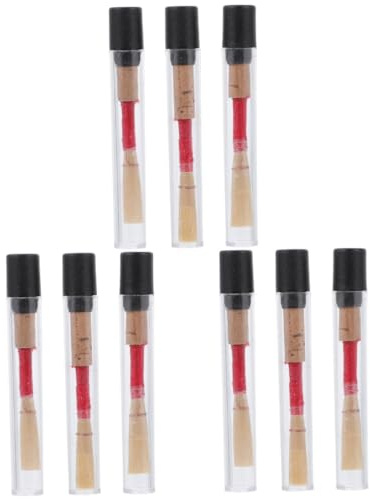 ifundom 9stücke Oboenrohlinge Holztönen Einzeln Verpackt Mit Aufbewahrungsboxen Professionelles Zubehör Für Oboe Für Aufführungen Und Musiker Langlebig Und Sicher Der Anwendung