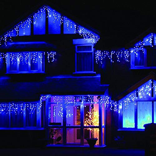 SVYHUOK Eisregen Lichterkette Außen, Lichterketten Vorhang 8 Modi, 216 LED 5M Weihnachten Lichtervorhang, Weihnachtsbeleuchtung Wasserdicht für Garten, Balkon, Fenster, Dachrinne, Haus, Geländer