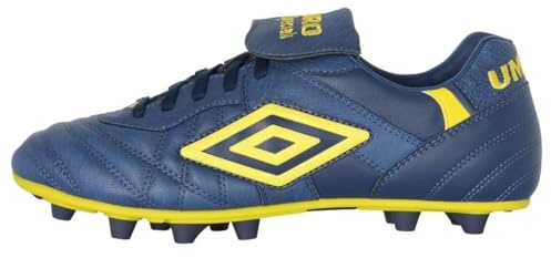 Umbro Speciali Pro 24 Gl Fg - Tacos de fútbol para hombre, Azul Marino/Amarillo, 42.5 EU