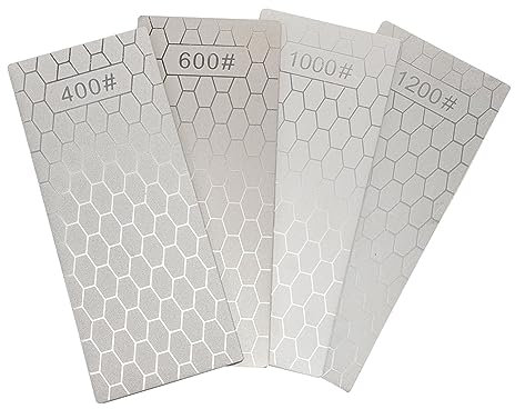 ORFOFE Set Di Pietre Per Affilatura Di Qualità Superiore 4 Pezzi Utensili Per Affilatura 400/600/1000 Per Cucina