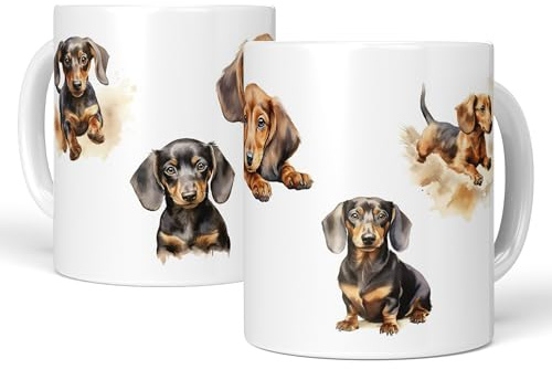 LA CASA DE LAS TAZAS® Taza Perro Salchicha - Regalos para Dueños de Perros - Taza Perro Teckel - Tazas Animales