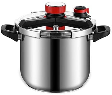 Huanyu 3-in-1 Pressure Cooker 7 Litres Stainless Steel Pressure Cookers with Steamer Plate and Glass Lid Explosion-proof Pressure Cooker Suitable for All Hob Types (7 L)