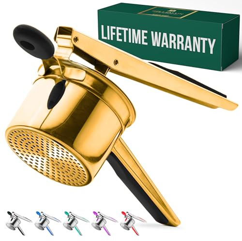 Bellemain Stainless Steel Potato Ricer Mashed Potato Masher, Gold