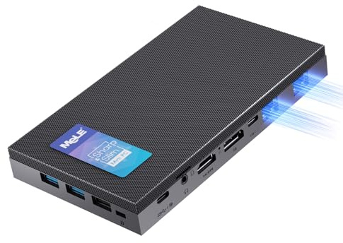 MeLE QuieterDL Fanless Mini PC Dual LAN N100 (up to 3.4GHz) 16GB LPDDR4x 512GB Personal Desktop Computer Triple Display All-in-One USB-C WiFi 5 BT 5.1 Ethernet