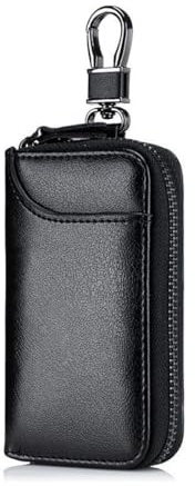 OUDQFCJ Portachiavi in Pelle, Raccoglitore Chiave multifunzione, Borse universali per auto, per uomo donna, Tasche e Ganci, portafoglio Impermeabile, uomo pelle, organizzatore chiavi