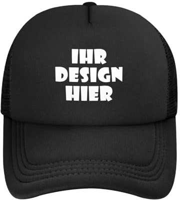 Tingwei personalisiert Cap personalisierte Basecap personalisierte Baseballkappe personalisiertes Cap mit Foto/Logo/Text gestalten Cap selbst gestalten mit Ihrem Logo,Unisex-Trucker-Kappe