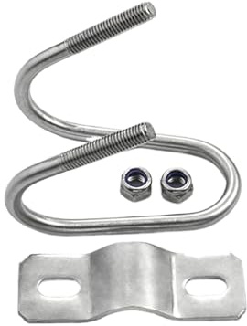 Pernos en u cuadrados del acero inoxidable 304, 1 juego de abrazaderas de tubo/tornillo de acero inoxidable 304 con doble forma de U(M8*20 * 25)