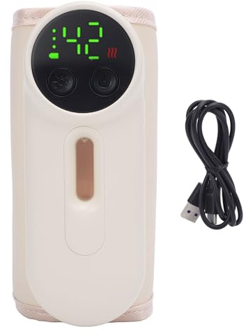 Portatore di Bottiglie Portatile per Viaggi, Riscaldamento Rapido il Latte per Neonati Riscaldatore di Bottiglia Elettrica, Display a Temperatura, per Latte o Formula