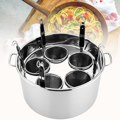 GIQKDZNUO Pentole per Pasta Multipots, in Acciaio Inox con cestello scolapasta, Strumento di Cottura per Cucina Domestica e Ristorante