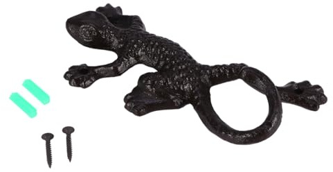 BCOATH Metall Gecko Wanddeko Haken Wandhaken für Blumenampel Pflanzenhaken Garten Deko Wohnzimmer Schlafzimmer Langlebig Rostfrei Realistisches Design für Vielseitiges Aufhängen