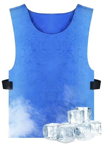 Loxiia Cooling Vests for Adults, Evaporative Ice Vest for Men in Hot Weather, Water Activated Cooling Jacket, No Ice Pack Needed, Lightweight Construction Vest for Work