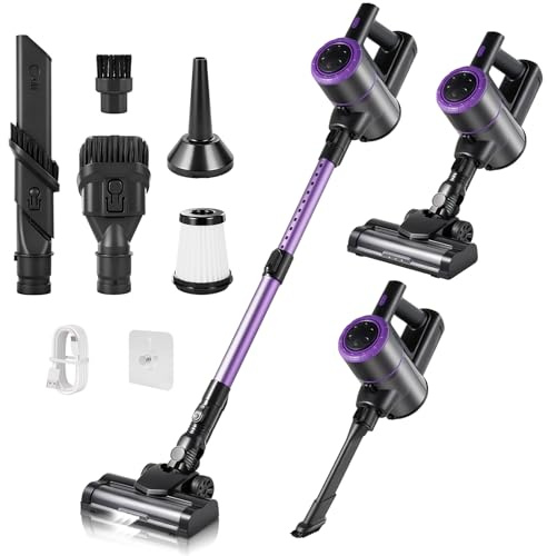 Teodute 40Kpa Aspirapolvere per Auto, 2 in 1 Funzione Aspirazione Soffiaggio, Filtro HEPA 6 Strati, Contenitore Polvere 1,2L, Autonomia 45 Minuti Aspirapolvere Portatile per Casa Auto Peli Animali