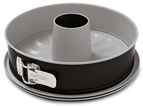 Guardini, Tortiera apribile 2 fondi Ø 26 cm, Fondo Salvagoccia, Acciaio con rivestimento antiaderente, Nero e Argento, Made in Italy, Linea Silver Elegance