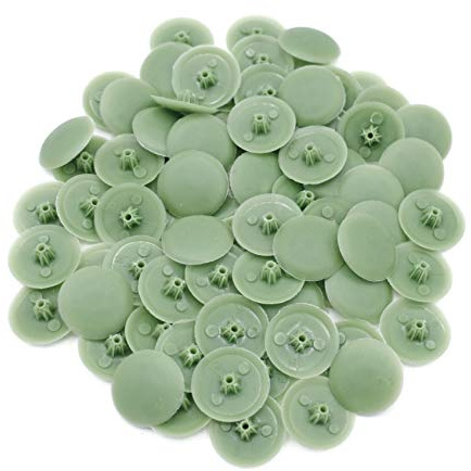 Snap-On Bifix Cover Caps to Use with Phillips Ph2 & Pozidrive Pz2 Pozi Screws - Pack of 50 Biffix Covers : Pale Sage Green
