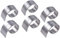 CHG 3422-00 Set de 6 Ronds de Serviette Acier Inoxydable