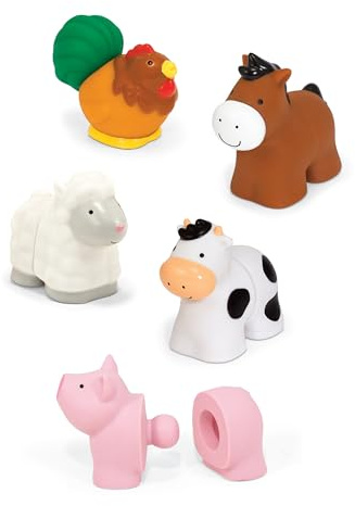 Melissa & Doug Pop Blocs Farm Animals Educational Baby Toy - 10 Linkable Pieces