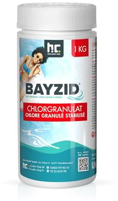 Höfer Chemie 1 x 1 kg Granulé de Chlore Choc pour Piscine – Hautement Efficace, Rapidement Soluble, Désinfection Ultra-Rapide pour Une Eau Propre et Hygiénique