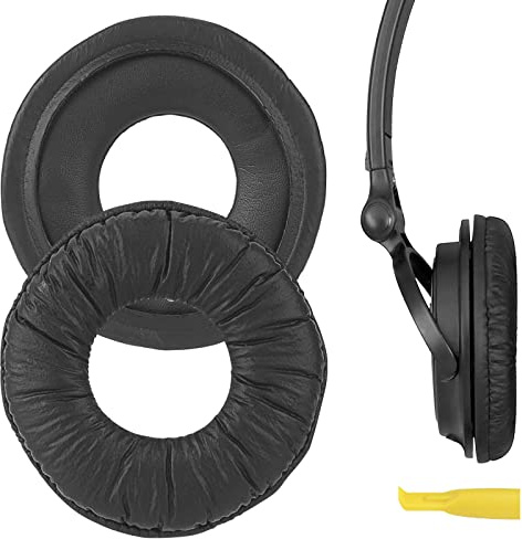 Geekria Leatherette Replacement Ear Pads for Sony MDR-V150, V200, V250, V300, V400, ZX100, ZX110, ZX110NC, ZX220BT, ZX300, ZX310, ZX330BT Headphones, Ear Cushions (Black)