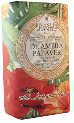 Nesti Dante Love & Care Ambra Papaver (Seife 250 g, Unisex, für alle Hauttypen geeignet) 665905