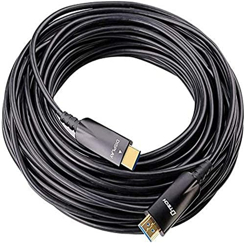 DTECH Cavo in fibra ottica HDMI da 31 m con 4 K 30 Hz e 1080p 60 Hz HD Video 3D HDCP CEC supporto ad alta velocità (100 piedi, nero)
