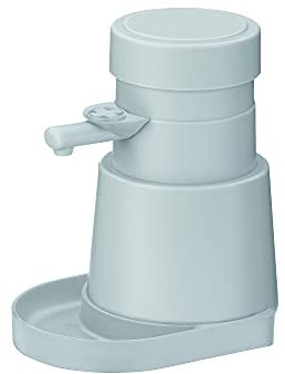 kela 24505 Desinfektionsspender für Seife, Gel und Flüssigkeit, Kunststoff, 300 ml Fassungsvermögen, Aurie, Hellgrau