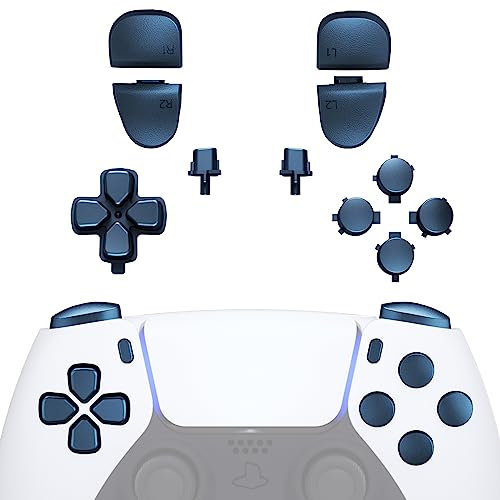 eXtremeRate Tasti Kit per ps5 Controller BDM-030/040/050,D-pad Pulsanti Trigger R1 L1 Grilletti R2 L2 Share Option Ricambio per ps5 Joystick BDM 030 040 050-Blu Regale