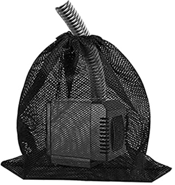 1Pcs Pump Barrier Bag, Black with Drawstring Pond Pump Filter Bag | Fit for Pond biofilters Aquarium Filtration and Outdoor Swimming Pool Media Bags(11.8x 15.7)