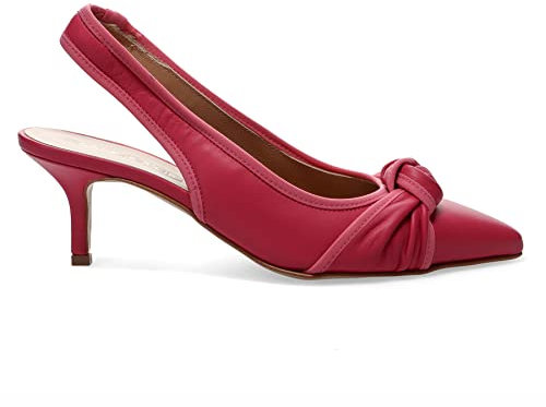 Sangiorgio Slingback Fucsia in Pelle con Tacco Medio - K08 FUXIA - Taglia 36