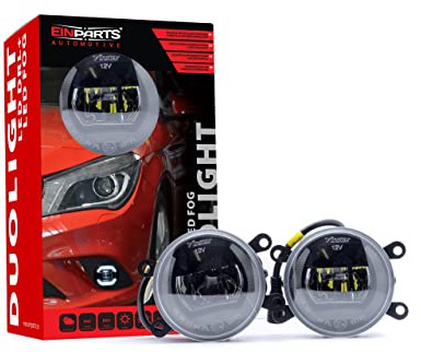 EinParts 2in1 LED Tagfahrscheinwerfer DRL + FOG, Dediziertes Lampen, Runde Nebellicht, R87 Homologation
