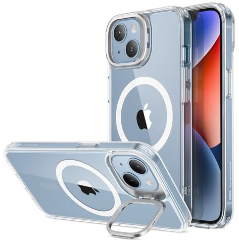 ESR for iPhone 13 Case/iPhone 14 Case, Compatible with MagSafe, Built-in Camera Ring Stand, Military-Grade Protection, Classic Series, Clear