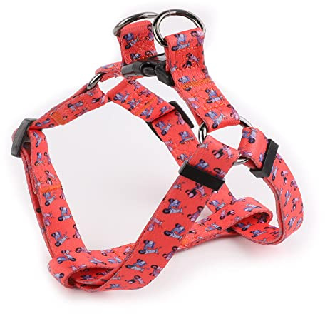 No Pull Dog Harness Breathable Adjustable Comfort,Walking Training Assistance Chest,with Strong Handle Front Clip Harness, Outdoor Easy Control for Medium Small Dogs (M, Pink Scooter)