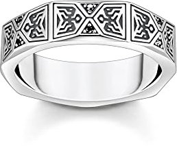 THOMAS SABO Ring facettierte Form 925 Sterlingsilber, Geschwärzt