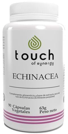 Touch of Synergy – Echinacea Purpurea – Refuerzo Inmunológico Natural – 90 Cápsulas Vegetales – Apoyo Respiratorio y de Defensas – Sin Gluten, Vegano y Kosher – Extracto seco 5:1