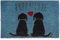 PrimeMatik - Felpudo Rectangular de Coco Natural Modelo Perros 60x40cm