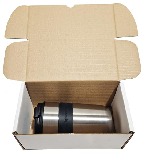 W.E. Roberts Postal Boxes 20x10x10cm (8x4x4) White Cardboard boxes for posting small business packaging, shipping box, small parcel boxes, Mailing gift packet Small Parcel (25)