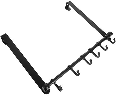 MAGICLULU Türhaken Aus Aluminiumlegierung Verstellbar Für Rückseite Von Türen Zum Aufhängen Von Hüten Mänteln Und Handtüchern Platzsparendes Design Für Kleine Wohnungen