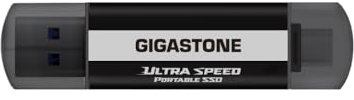 GIGASTONE USB-C Externe SSD 500GB für PS5 iPhone15 USB3.2 Gen2 bis zu 500MB/s Type-A + Type-C Portable Festkörper-Laufwerk für MacBook iPad PlayStation Xbox Gaming SSD Sicherung Festplatte