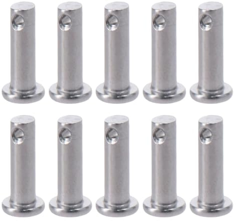 Single Hole Clevis Pins 10Pcs T Shape 304 Stainless Steel Clevis Pins?Durable M6x12/20/25/30/40mm Flat Head