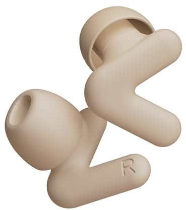 Alpine Silence Ear Plugs for Sleep, Focus & Travel - Comfortable, Travel Essential, Noise Cancelling Earplugs, V-Shape Snug Fit & Soft Oval Tips, 4 Sizes XS/S/M/L, Reusable Ear Plugs - Beige