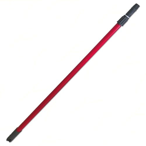 Sicignano | Manico Telescopico per Scopa Universale Allungabile 77-150 cm Rosso, in Plastica e Alluminio, Resistente e Solido, per Pulizie e Giardinaggio (3)