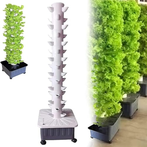 HJYDMQS Sistema di Piantagione A Torre Idroponica, Sistema di Piantagione Idroponica A 45 Fori, Sistema di Piantagione con Pompa di Rifornimento dell'Acqua(Size:40 * 40 * 154cm)