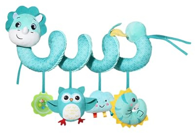 GZBMEZS Baby Spielzeug Für Autositz | Aktivitätsspielzeug Für Autositze,Mit Integrierter Glocke Buntes Sensorik Plüsch Spielzeug Für Kinderwagen Bett Kinderzimmer Mädchen Unterwegs