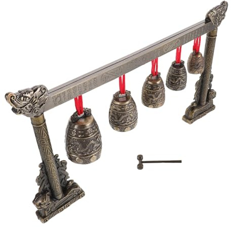EXQUIMEUBLE Handglocken-musikinstrumente Aus Bronzeguss Mit Drachenmotiv Glocken Für Traditionelles Glockenspiel Dekoratives Retro-instrument Für Heimdekoration Und Festliche Anlässe