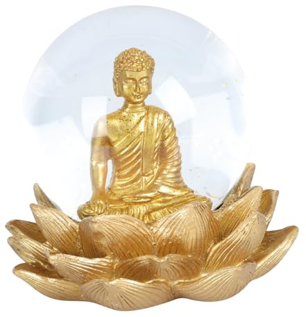 VINTORKY Buddha Sculpture Crystal Ball Craftwork Home Decor Zen Garden Ornament Feng Shui Item