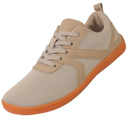 Barfotaskor, breda barfotaskor, herr, nätsneakers, ventilerande, sportskor, sportiga, träningsskor, bekväma fritidsskor, lätta joggingskor, halkfria, promenadskor, breda halvskor, kaki, 35 EU