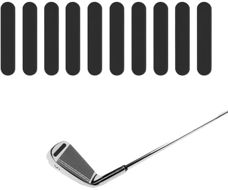 strrng 10 cintas de plomo para golf, cinta de plomo negra, cinta adhesiva duradera para golf, con peso de 3 g, para palos, raqueta de ping-pong, pádel, bádminton, palo de hierro, centro de mejora y