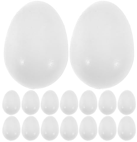 BESPORTBLE 24pièces Œufs Factices pour Oiseaux de Ponte Réalistes Plastique Matériel Élevage pour Volières et Loisirs Créatifs