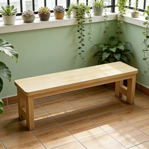Rustik träbänk för hall sovrum kök – mångsidig liten sittplats (60 x 20 x 40 cm) – snygg heminredning entré möbler platsbesparande design
